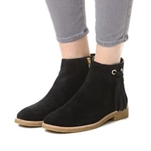 Kate Spade Bellamy black suede bootie